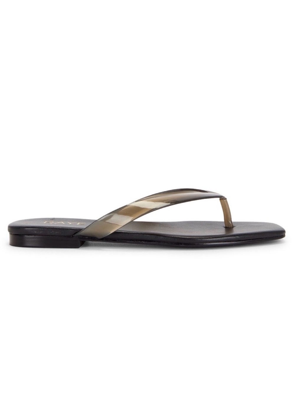 RAYE Revolve Paloma Black Slip On Thong Square Toe Flip Flop Flat Sandals 8